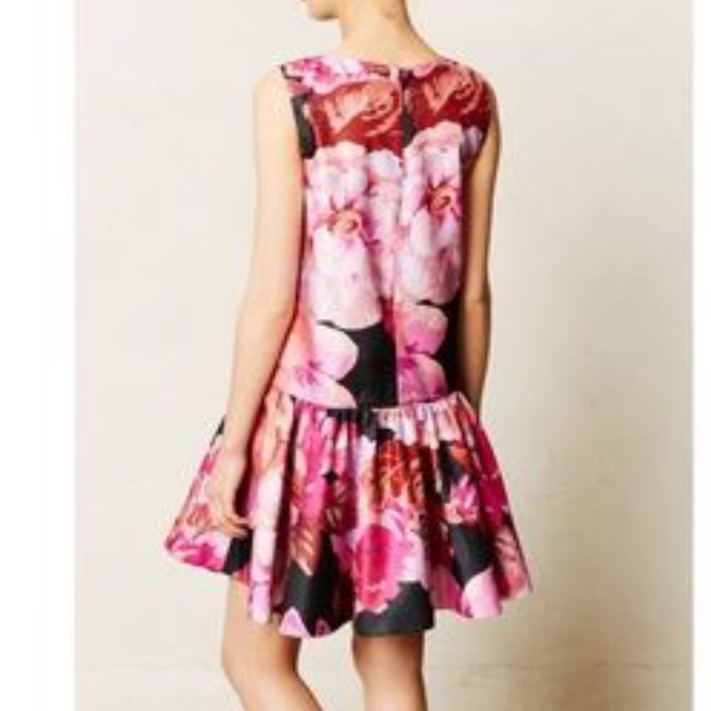 Purple&pink floral drop waist dress - Picture 2 of 5